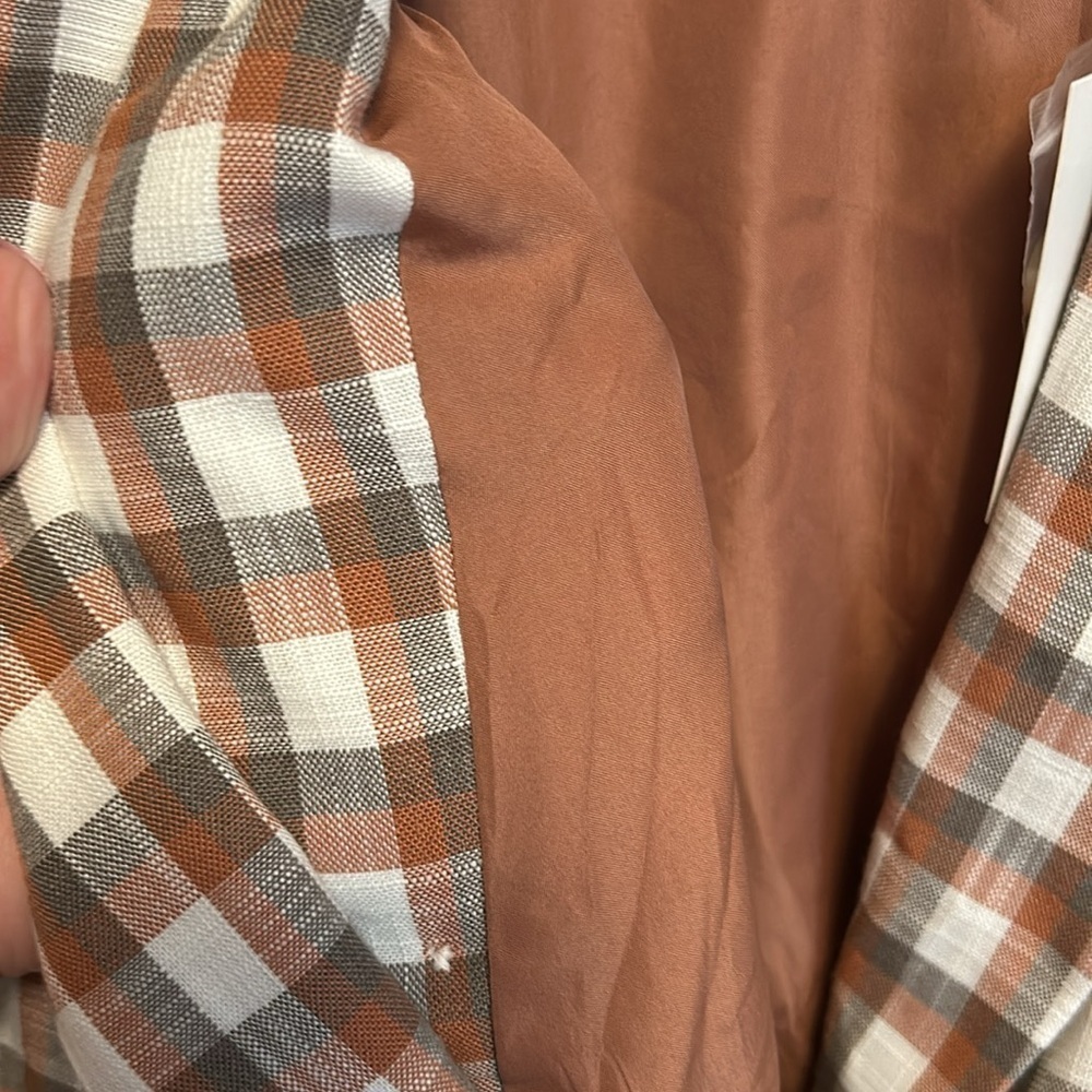 Nine West Women's Brown Plaid Blazer - Picture 2 of 3